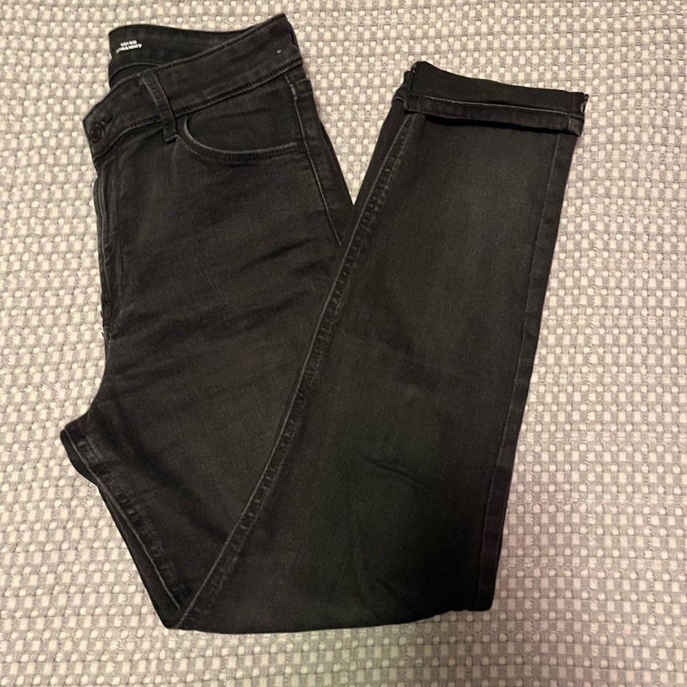 Old Navy High Rise Straight High Waist Black 4 Short